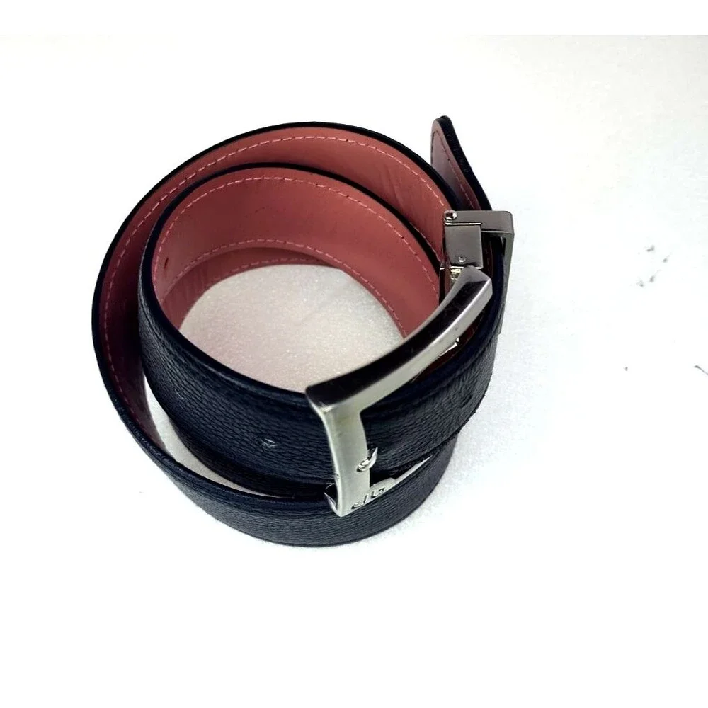 DRUH Mens Black Leather  Belt Size 30